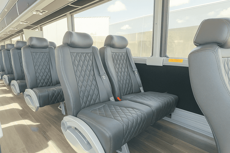 interior of St Joseph Charter Bus charter bus